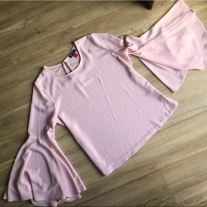 Light Pink Vince Camuto Top with Bell Sleeves